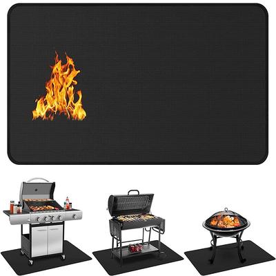 Under Grill Mats for Outdoor Grill, Double-Sided Fireproof Deck and Patio Protector Mat, BBQ Mat for Under BBQ, Waterproof Oil-Proof Grill Floor Pads Fire Pit Mat Fireplace Mat