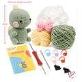 Crochet Kit for Beginners, Crocheting Animals Kits w Step-by-Step Video Tutorials, Knitting Starter Pack for Adults and Kids Handmade DIY Knitted Wool with Deer Doll Hook Music Material Bag