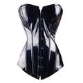 Corset Women's Tops Corsets Trachtenmieder Halloween Prom Birthday Party Party Evening Black Red Faux Leather Spandex Sexy Country Simple Style Buckle Lace Up Classic Retro Tummy Control Pure Color