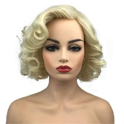 Finger Wave Wig Synthetic Hair for Women 1920s Vintage Cosplay Carnival Party Daily Everyday Wear Short Curly Wig