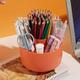 360° Rotating Pen Holder Children's Desk Large Capacity Desktop Stationery Storage Box Makeup Brush Eyebrow Pencil Storage Shelf