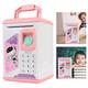 ATM Piggy Bank for Boys Girls, Mini ATM Coin Bank Money Saving Box with Password, Kids Safe Money Jar for Adults with Auto Grab Bill Slot, Great Gift Toy Bank for Kids