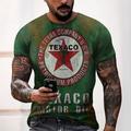 Men's T shirt Tee Tee Retro Shirts Graphic Letter Crew Neck A C D E G 3D Print Plus Size Casual Daily Short Sleeve Clothing Apparel Vintage Designer Sportswear Retro