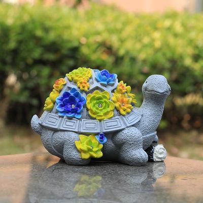 Solar Garden Outdoor Statue, Tortoise Garden Decor Light, Animal Figurines Decorative Light for Patio,Balcony,Yard,Lawn Ornament,Unique Gifts for Mom Grandma