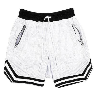 Men's Basketball Shorts Gym Shorts Sport Basketball Running Casual Drawstring Elastic Waist Color Block Knee Length Gymnatics Activewear Black White Micro-elastic