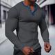 Men's T shirt Tee Waffle Henley Shirt Henley Shirt Tee Top Long Sleeve Shirt Plain Raglan Sleeve Henley Street Vacation Long Sleeve Patchwork Clothing Apparel Fashion Designer Basic