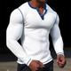 Men's T shirt Tee Waffle Henley Shirt Henley Shirt Tee Top Long Sleeve Shirt Plain Raglan Sleeve Henley Street Vacation Long Sleeve Patchwork Clothing Apparel Fashion Designer Basic