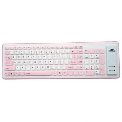 Fashionable 103 Keys Soft Silicone Flexible Wired Foldable Keyboard for Laptop/Computer