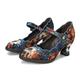 Women's Pumps Oxfords Ladies Shoes Valentines Gifts Brogue Mary Jane Party Valentine's Day Floral Flower Kitten Heel Fantasy Heel Round Toe Elegant Vintage Leather Satin Silk Buckle Black / Red Blue