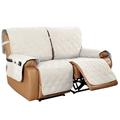 2 Seater Anti-Slip Recliner Sofa Cover fit Leather Recliner Sofa Water Resistant Anti-Scratch Couch Cover for Double Recliner Split Sofa Cover for Each Seat Furniture Protector with Elastic Straps