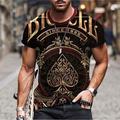 Men's Plus Size Shirt Big and Tall Graphic Crew Neck Print Short Sleeve Summer Designer Casual Big and Tall Daily Holiday Tops