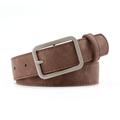 Women's Unisex PU Buckle Belt PU Leather Prong Buckle Plain Casual Classic Party Daily Black Brown Navy Blue Beige