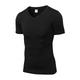 Men's Compression Shirt Running Shirt Short Sleeve Tee Tshirt Athletic Athleisure V Neck Spandex Breathable Quick Dry Soft Fitness Gym Workout Performance Sportswear Activewear Fashion Black White