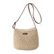 Women's Crossbody Bag Straw Daily Holiday Beach Large Capacity Solid Color Khaki Beige