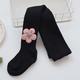 Kids Girls' Stockings Black White Pink Solid Color Ruched Spring Fall Cute Home 2-8 Years