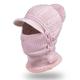 Border Hat Winter Women's One Piece Knitted Pullover Warm Cap Solid Color Ear And Face Protection Hat