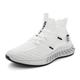 Men's Sneakers Running Shoes Cushioning Breathable Light Soft Running Road Running Rubber Knit Spring Fall Black White Khaki