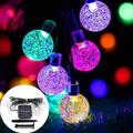 1pc 5M-30LED Outdoor Solar Bubble Ball Light String, Ground Insertion Light String, Outdoor Waterproof ,Halloween Decorations Lights Outdoor, Waterproof Solar Patio Lights With Remoted Control