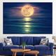 Landscape Prints Posters/Picture Black and White Moon Wall Art Wall Hanging Gift Home Decoration Rolled Canvas No Frame Unframed Unstretched Multiple Size