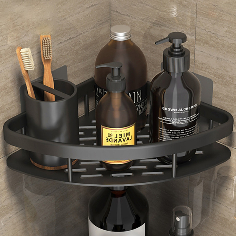 Shower Caddy Corner Shower Caddy,Triangle Towel Shower Storage Rack Corner Shelves Wall Mounted Shampoo Holder No Drill Adhesive Bathroom Shelf Organizer