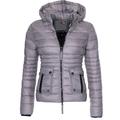 Women's Parka Fleece Lined Puffer Jacket Thermal Warm Winter Coat Windproof Heated Coat Zip up Drawstring Hooded Coat with Pocket Outerwear Long Sleeve