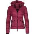 Women's Parka Fleece Lined Puffer Jacket Thermal Warm Winter Coat Windproof Heated Coat Zip up Drawstring Hooded Coat with Pocket Outerwear Long Sleeve