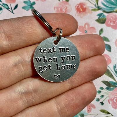 Personalized Couples Gift - Stainless Steel Laser Engraved Drive Safe Keychain - Perfect for Valentine's Day!