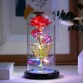 Romantic LED Rose Butterfly Lamp in Glass Dome - Perfect Home Decor and Gift for Weddings, Birthdays, Valentine's Day, and Mother's Day (Battery Not Included)