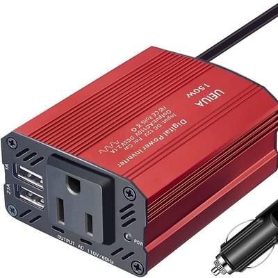 StarFire 150W Car Power Inverter 12V DC To 110V AC Converter With 2.1A Dual USB Car Charger