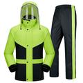 rain suit for men women, lightweight waterproof raincoat jacket and trousers sets windproof hooded rain gear work wear, rainwear for running walking