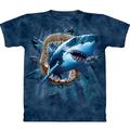 Shark Mens 3D Shirt For Beach Blue Summer Cotton Men'S Tee Funny Shirts Graphic Animal Crew Neck 3D Print Plus Size Casual Daily Short Sleeve Clothing Apparel