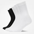 Men's 5 Pairs Socks Tennis Socks Crew Socks Black White Color Plain Outdoor Daily Holiday Medium Spring, Fall, Winter, Summer Stylish Casual