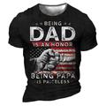 Letter Graphic Prints Hand Designer Casual Papa T Shirts Men's Unisex 3D Print T shirt Tee Dad T Shirt Outdoor Street Daily T shirt Black Army Green Navy Blue Short Sleeve Crew Neck Shirt Summer