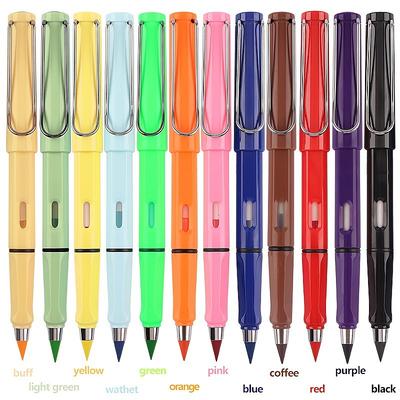 1pc Colored Pencils - Elegant Classic Colors Combination - 0.5mm Inkless Metal Pen Magic Pencils For Eternal Artwork Halloween,Thanksgiving And Christmas Gift