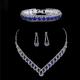 Bridal Jewelry Sets Three-piece Suit Rhinestone 1 Necklace 1 Bracelet Earrings Women's Natural Fashion European Cute Cool Vintage Style Precious Geometric Jewelry Set For Party Wedding Gift / Daily