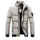 Men's Winter Coat Winter Jacket Puffer Jacket Quilted Jacket Pocket Zipper Pocket Going out Casual Daily Hiking Windproof Warm Winter Pure Color Black Red Green Gray Puffer Jacket