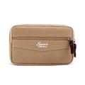 Men's Fanny Pack Canvas Daily Office Career Khaki Thin Two Zipper 17.5112cm Khaki Thick Three Zipper 17.5114cm Coffee Thick Three Zipper 17.5114cm