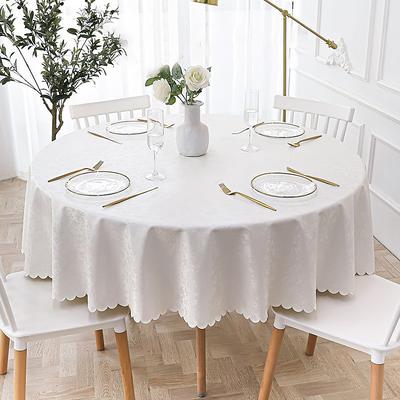 Round Table Cloth Vinyl Tablecloth Wipe Clean Spring Tablecloth Oilcloth Farmhouse Outdoor Picnic Cloth Table Cover For Wedding Dining