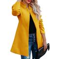 Women's Blazer Open Front Formal Business Office Blazer Suit Spring Jacket Casual Daily Wear with Pockets