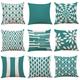 1 Set of 9 pcs Modern Cushion Cover Geometry Series Decorative Faux Linen Throw Pillow Cover Home Sofa Decorative Outdoor Cushion for Sofa Couch Bed Chair