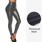 Women's Leggings Fashion Streetwear Sexy Ankle-Length High Waist Solid Color High Cut Windproof Soft Comfortable Micro-elastic Outdoor Party Street navy blue light dark green light black matte velvet