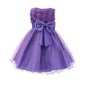 Toddler Girls' Dress Flower Sleeveless Wedding Party Layered Bow Princess Sweet Tulle Dress Flower Girl's Dress Summer Spring Fall 2-12 Years White Pink Navy Blue