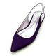 Women's Wedding Shoes Plus Size Bridal Shoes Flat Heel Slingback Heel Pointed Toe Minimalism Satin Buckle Black White Ivory