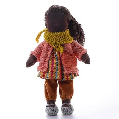 Cotton Body Waldorf Doll Doll Artist Handmade Mini Dress-Up Doll Diy Halloween Gift Box Packaging Blessing for Christmas Gifts