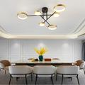 6/8 Heads LED Ceiling Light Modern Black Gold Nordic Circle Sputnik Design Metal Painted Finishes 110-120V 220-240V