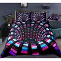 3D Vortex Duvet Cover Bedding Sets Comforter Cover with 1 Duvet Cover or Coverlet,1Sheet,2 Pillowcases for Double/Queen/King(1 Pillowcase for Twin/Single)