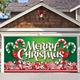 Christmas Background Cloth Outdoor Garage Door Tapestry Cloth Festive Party Decorations Comes With Hanging Cloth Large Size