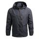 Men's Outdoor Jacket Shell Jacket Windcheater Jacket Sport Daily Wear Windbreaker Outdoor Embroidered Zipper Spring Fall Solid Color Gymnatics Comfort Hooded Black Khaki Army Green Dark Blue Grey