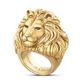 1pc Ring For Men's Men Women Party Evening Street 18K Gold Plated Classic Lion