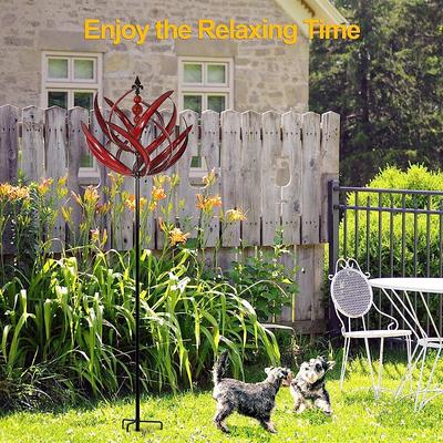 Metal Wind Spinner Harlow Wind Spinner Rotator, Garden Decor Kinetic Wind Spinner, for Outdoor Yard Lawn Garden